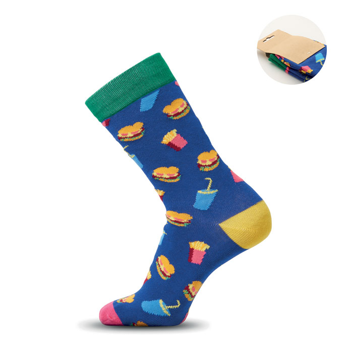 Chaussettes personnalisables 38-42 Funny M Bleu royal